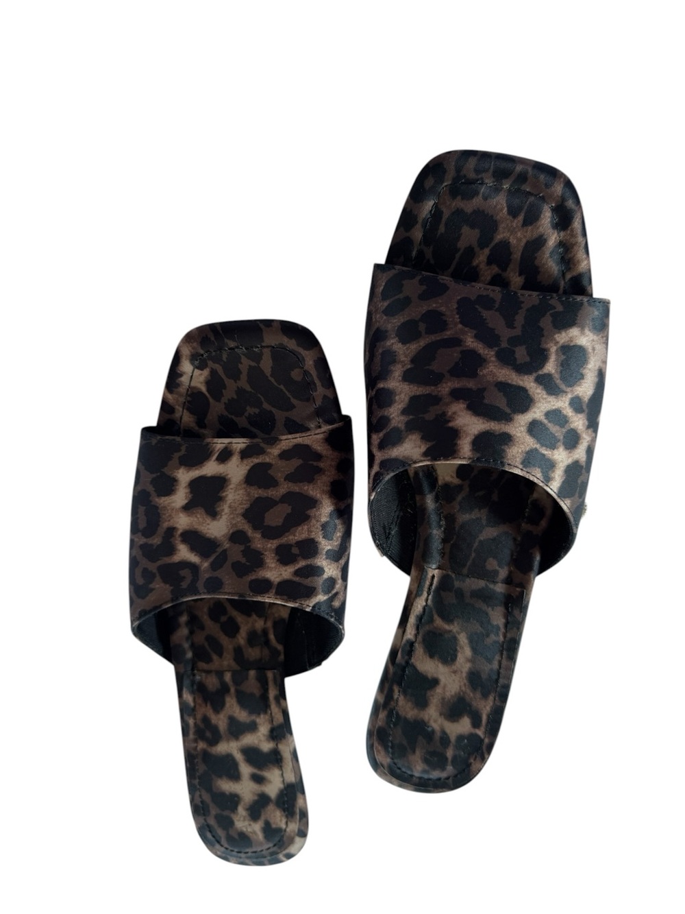 Leopard Print Slide Sandals - Women's Brown Animal Print 9.5 US